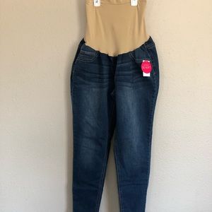 Indigo blue maternity jeans